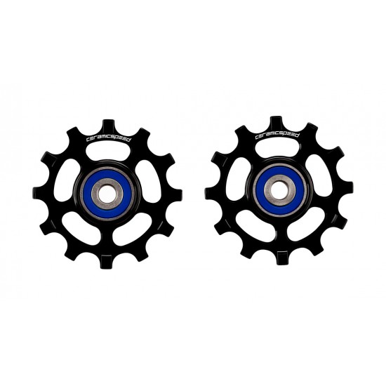 CeramicSpeed Shimano 11s Road Coated Pulley Wheel (Narrow Wide, Black)