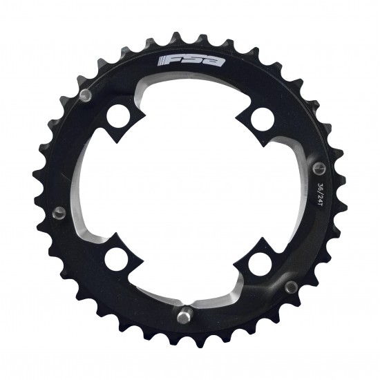 FSA Comet Modular MTB Chainring (2x11, 96x36T(24T), Black, 4h)