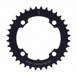 BBB BCR-75E - E-bikeGear Chainring (36T, 104BCD, Black)