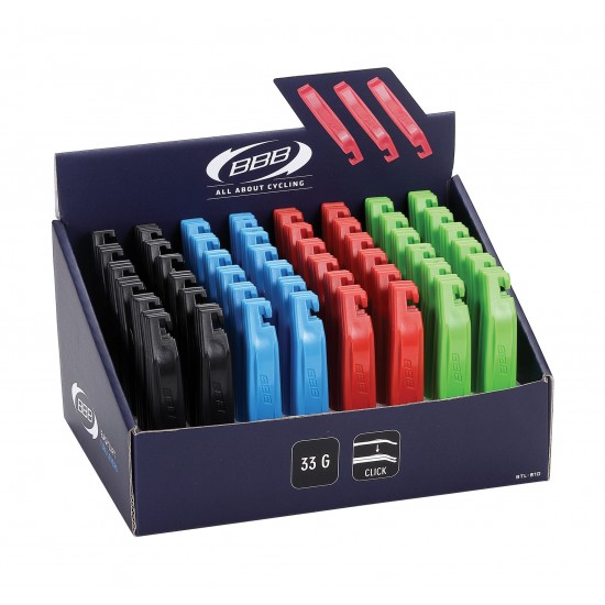 BBB BTL-81D - EasyLift Tyre Levers 48×3 (Blk, Blu, Rd & Grn) BBB BTL-81D - EasyLift Tyre Levers 48×3 (Blk, Blu, Rd & Grn)