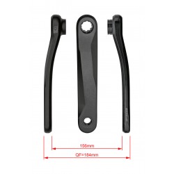 FSA Ebike Chainset CK-745 ISIS 25.7mm Black