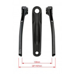 FSA Ebike Chainset CK-762 ISIS 22.0mm Black