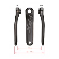 FSA Ebike Chainset CK-9011 ISIS 19.3mm Black