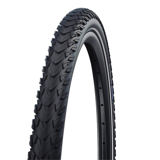 Schwalbe Marathon Plus TourFlat-less with a purposeful trekking treadSmartGuard Schwalbe Marathon Plus TourFlat-less with a purposeful trekking treadSmartGuard
