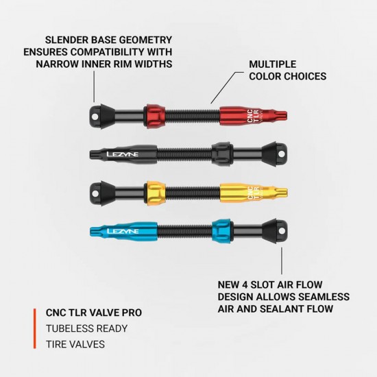 Lezyne - CNC TLR Valve PRO - 44mm - Red