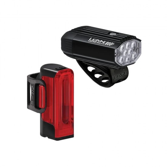 Lezyne - Micro Drive 800+ / Strip Drive 300+ Pair - Black Lezyne - Micro Drive 800+ / Strip Drive 300+ Pair - Black