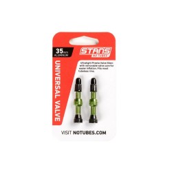 Stans NoTubes VALVE STEM PAIR UNI AL PRESTA 35MM GREEN Stans NoTubes VALVE STEM PAIR UNI AL PRESTA 35MM GREEN