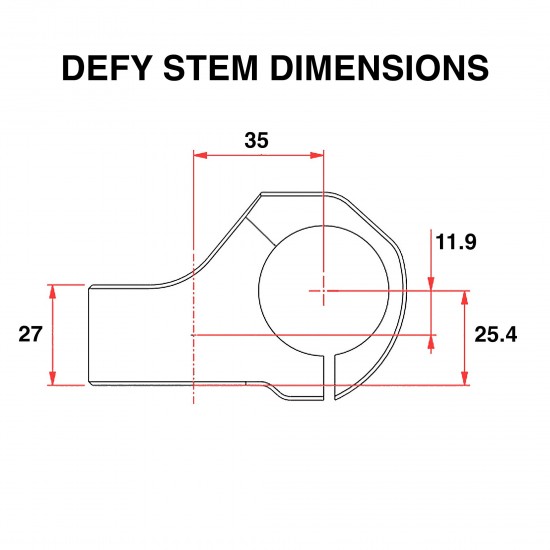 DMR - Defy35 Stem - Vapour Black