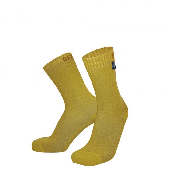 Dexshell - Ultra Thin Crew Socks Navy Lime Yellow - XL