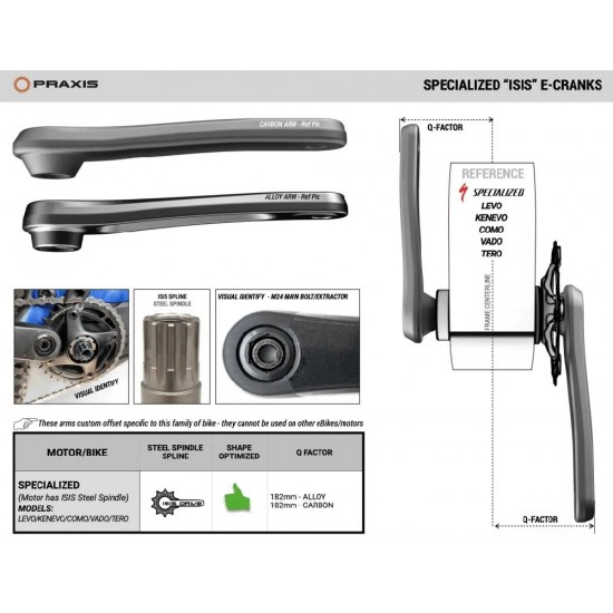 Praxis - eCranks - EC-SBC - Alloy 165mm Praxis - eCranks - EC-SBC - Alloy 165mm
