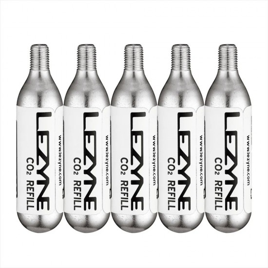 Lezyne - 16G Threaded CO2 Cartridge pack of 5 Lezyne - 16G Threaded CO2 Cartridge pack of 5