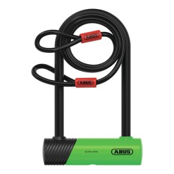 ABUS D-Lock 410K/150HB180 Green SH U Mini + Cobra 10/120 ABUS D-Lock 410K/150HB180 Green SH U Mini + Cobra 10/120