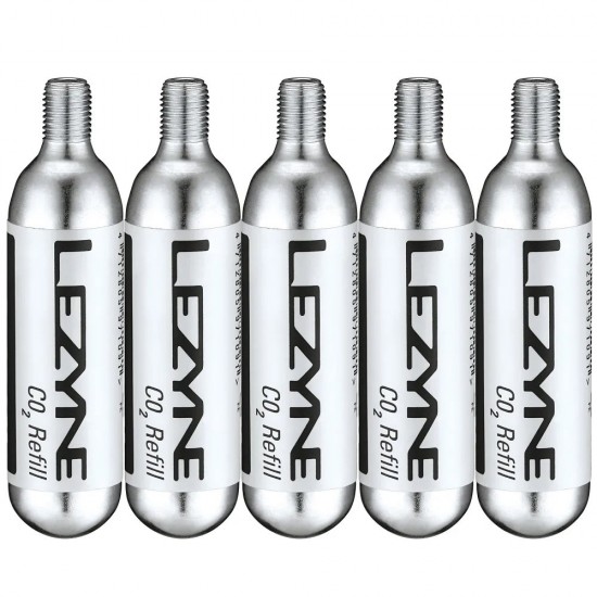 Lezyne - 16G Threaded CO2 Cartridge pack of 5 Lezyne - 16G Threaded CO2 Cartridge pack of 5