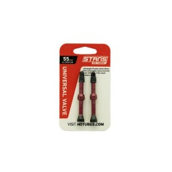 Stans NoTubes VALVE STEM PAIR UNI AL PRESTA 55MM RED Stans NoTubes VALVE STEM PAIR UNI AL PRESTA 55MM RED