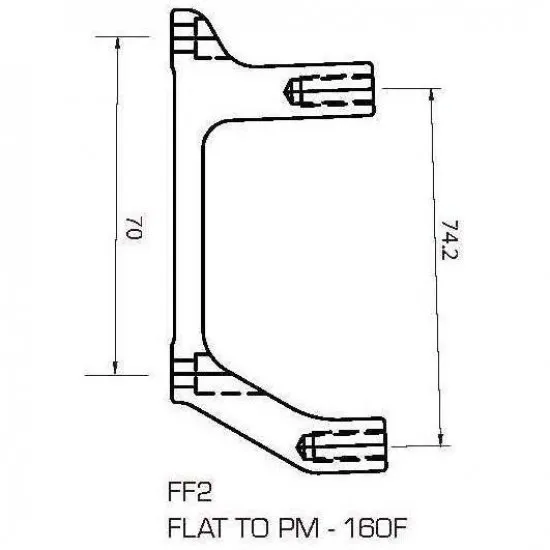 TRP Flat mount F5 front Adapter 140/160MM
