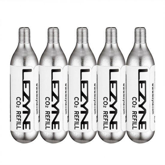 Lezyne - 16G Threaded CO2 Cartridge pack of 5 Lezyne - 16G Threaded CO2 Cartridge pack of 5