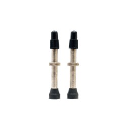 Stans Tubeless Universal Valves Pair Medium Brass Stans Tubeless Universal Valves Pair Medium Brass