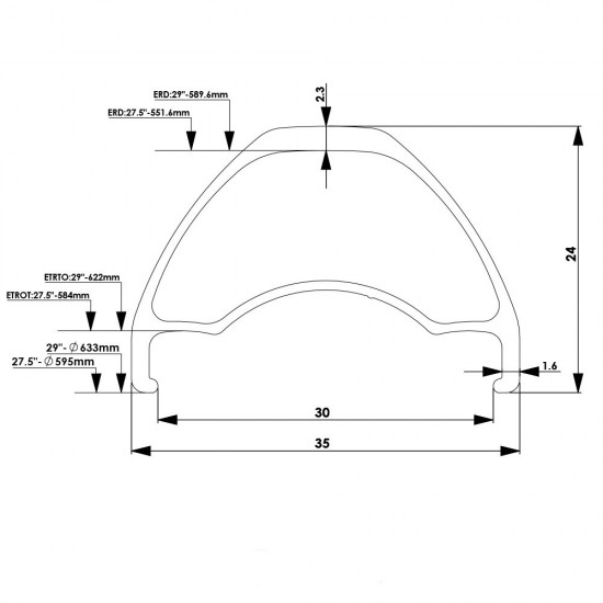 DMR - Zone Rim - 29 - 32h - Black DMR - Zone Rim - 29 - 32h - Black