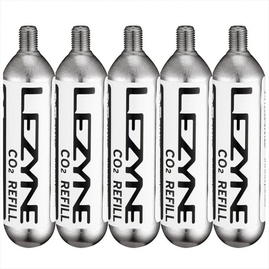 Lezyne - 16G Threaded CO2 Cartridge pack of 5 Lezyne - 16G Threaded CO2 Cartridge pack of 5