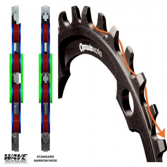 Praxis - CR - 104 BCD Wave 1x 34t