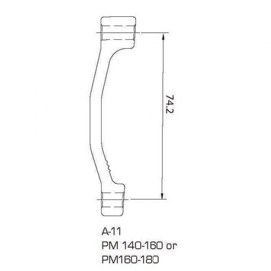 Tektro - Adapter - Post Mount A11 Front 180mm +20mm Tektro - Adapter - Post Mount A11 Front 180mm +20mm