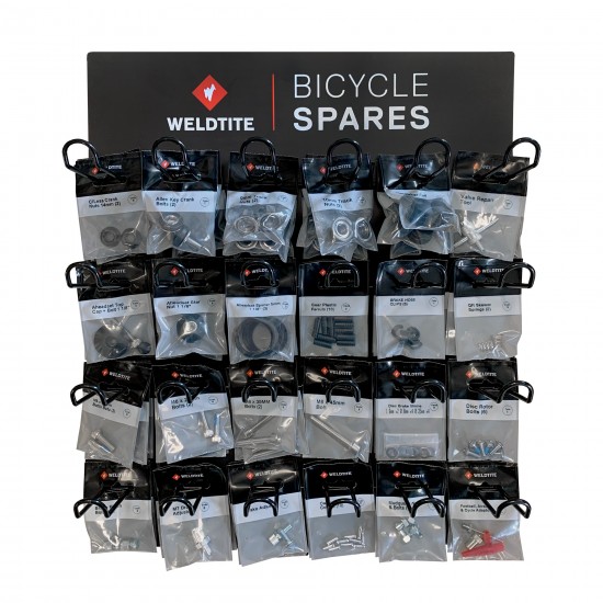 Weldtite Bike Spares Board & Stock 24 sets of 5 bags