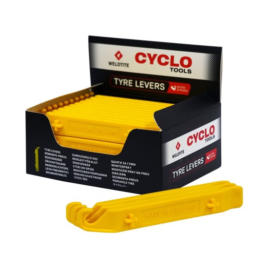 Weldtite Glass Nylon Tyre Levers Yellow 30PK