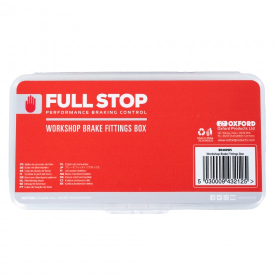 Oxford FullStop Workshop Brake Fittings Box Oxford FullStop Workshop Brake Fittings Box