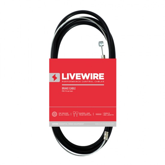Oxford Livewire Stainless Steel Brake Cable Oxford Livewire Stainless Steel Brake Cable