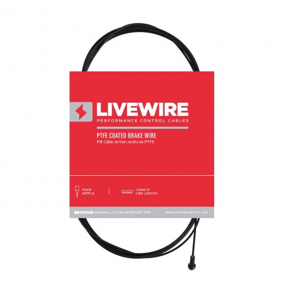 Oxford Livewire PTFE Coated Pear Brake Wire 1.5mm x 1.8m Oxford Livewire PTFE Coated Pear Brake Wire 1.5mm x 1.8m