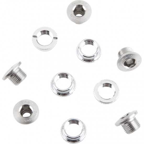 Shimano FC-7710 Dura Ace Track chainring bolts M8 x 6 mm (set of 5) Shimano FC-7710 Dura Ace Track chainring bolts M8 x 6 mm (set of 5)
