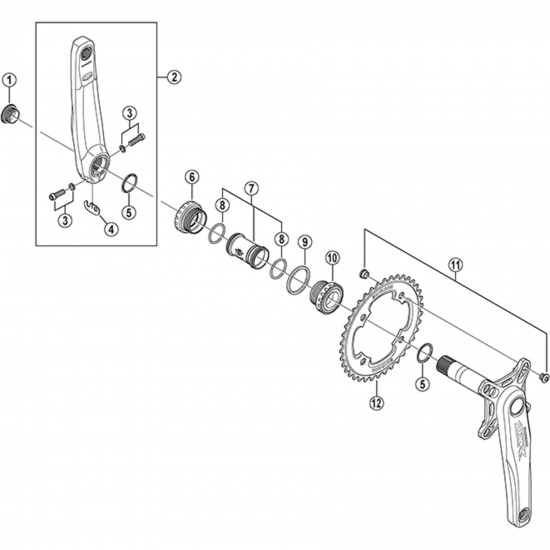 Shimano FC-MX70 crank arm fixing bolt Shimano FC-MX70 crank arm fixing bolt