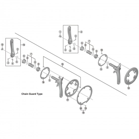 Shimano FC-4700/RS510 chainring fixing bolts - M8 8.5 mm (pack of 4) Shimano FC-4700/RS510 chainring fixing bolts - M8 8.5 mm (pack of 4)