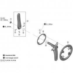 Shimano FC-7900 crank arm fixing bolt Shimano FC-7900 crank arm fixing bolt