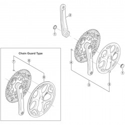 Shimano FC-M131 crank arm cap Shimano FC-M131 crank arm cap