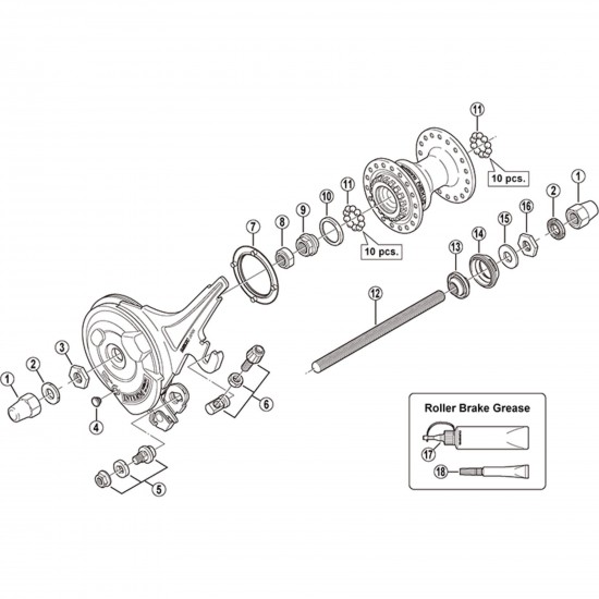 Shimano HB-NX50 left hand dust cap Shimano HB-NX50 left hand dust cap
