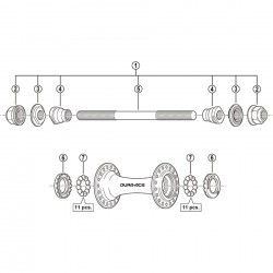 Shimano HB-7710 front Track hub nut