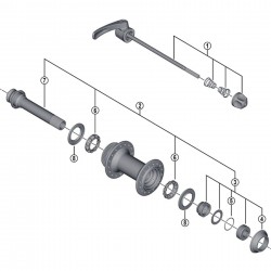 Shimano HB-M770 lock nut unit Shimano HB-M770 lock nut unit