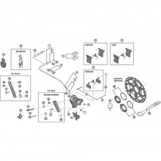 Shimano HB-M776 SM-HB20 external lock ring and washer Shimano HB-M776 SM-HB20 external lock ring and washer