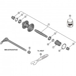 Shimano SM-AX75 fixing nut, M12 Shimano SM-AX75 fixing nut, M12