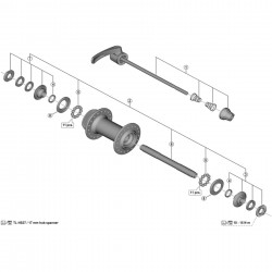 Shimano HB-M595 left hand lock nut unit Shimano HB-M595 left hand lock nut unit