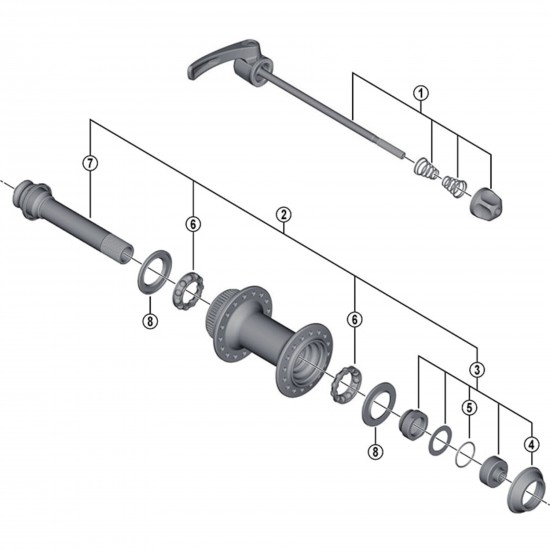 Shimano HB-M785 hub axle unit