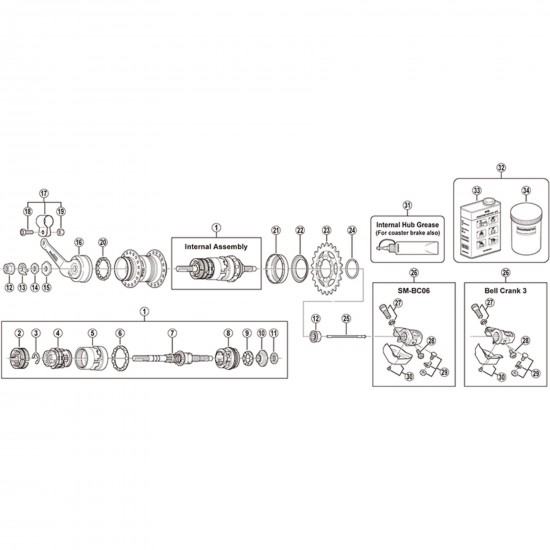 Shimano SG-3C41 Nexus ball retainer L 3/16 x 14 Shimano SG-3C41 Nexus ball retainer L 3/16 x 14