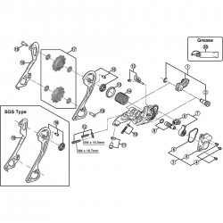 Shimano RD-M950 pulley bolt Shimano RD-M950 pulley bolt
