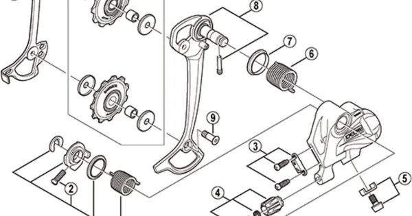 Shimano RD-T661 pulley bolt
