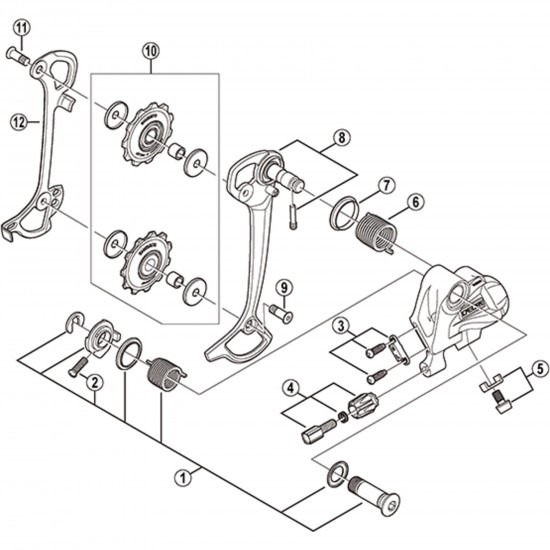 Shimano RD-M530 B-axle assembly Shimano RD-M530 B-axle assembly