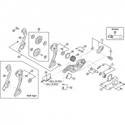 Shimano RD-M985 outer plate assembly, SGS-type Shimano RD-M985 outer plate assembly, SGS-type