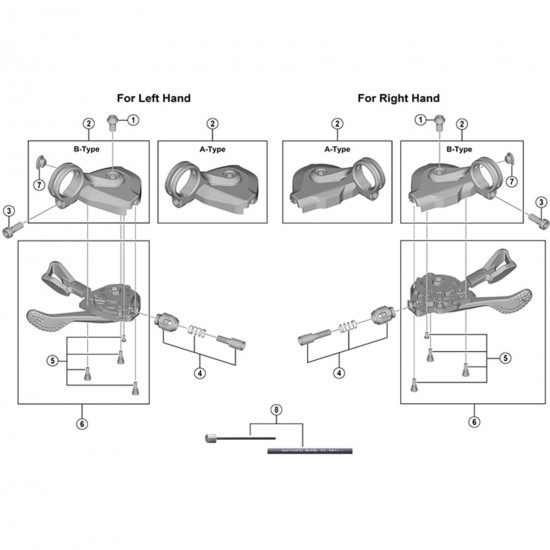 Shimano SL-M980 clamp bolt, M5 x 13.5 mm Shimano SL-M980 clamp bolt, M5 x 13.5 mm