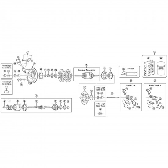 Shimano BR-IM41-F brake cable adjusting bolt unit