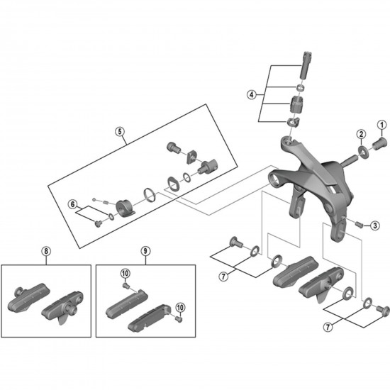 Shimano Deeper sunken nuts for carbon forks, 12.5 mm depth